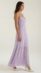 Vestido largo de encaje Leonor