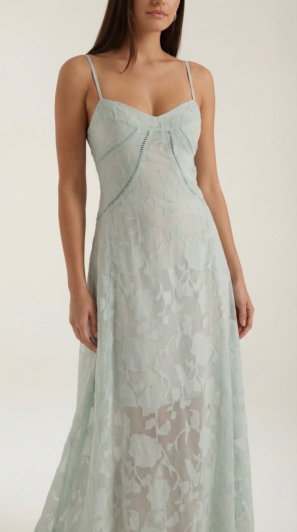 Vestido largo de encaje Leonor