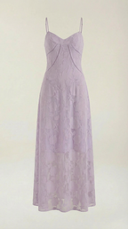 Vestido largo de encaje Leonor