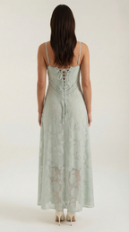 Vestido largo de encaje Leonor