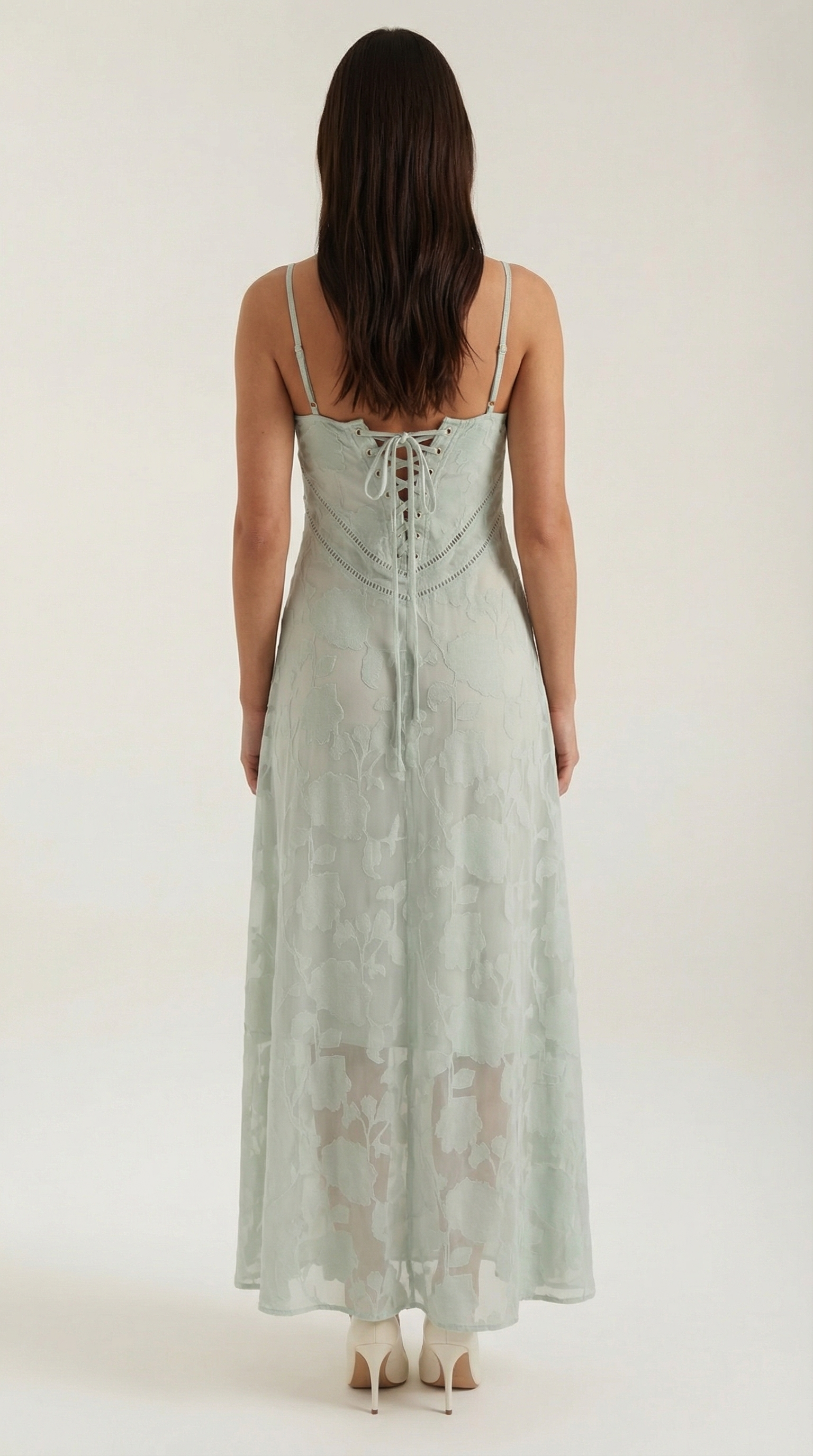 Vestido largo de encaje Leonor