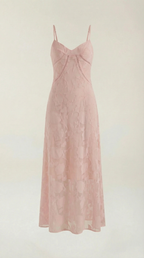 Vestido largo de encaje Leonor