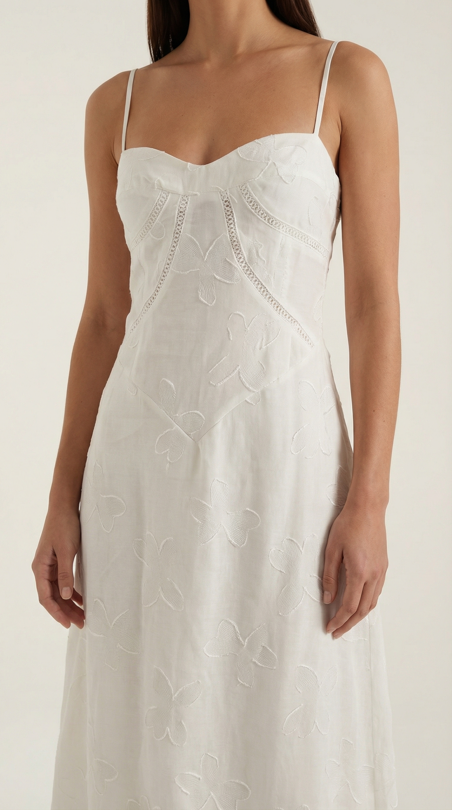 Vestido largo de encaje Leonor