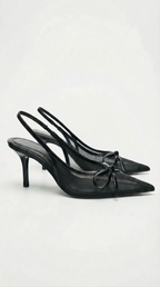 Zapatos de salón con talón abierto de malla, Emilia