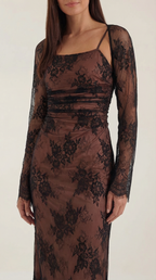 Vestido largo de encaje Chiara