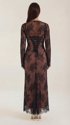 Vestido largo de encaje Chiara