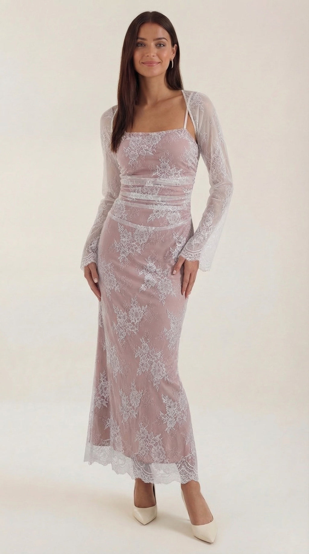 Vestido largo de encaje Chiara