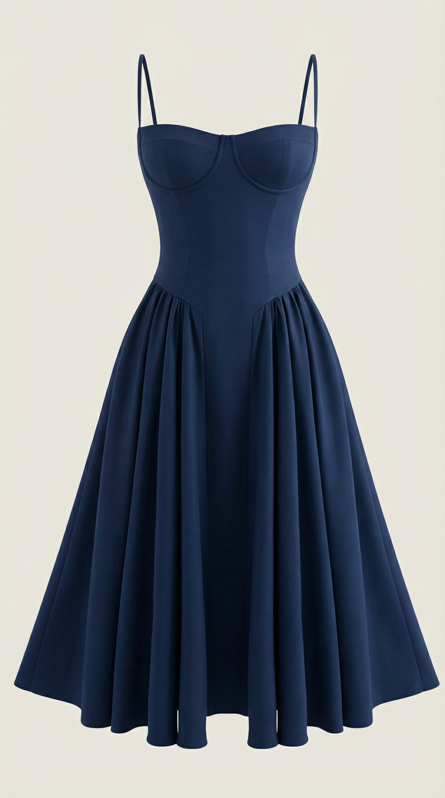 Vestido midi tipo corsé Candela