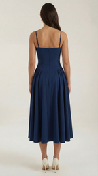 Vestido midi tipo corsé Candela
