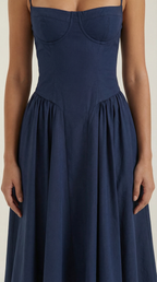 Vestido midi tipo corsé Candela