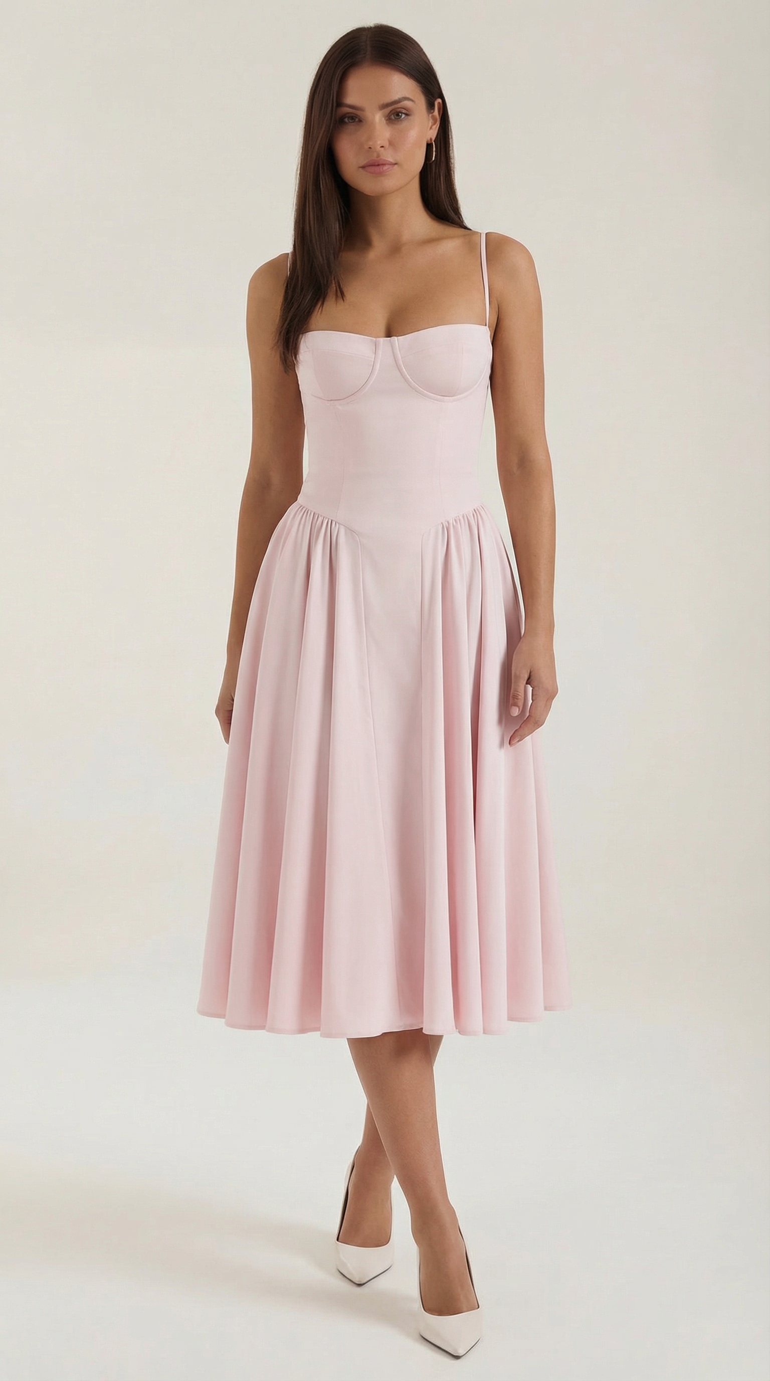 Vestido midi tipo corsé Candela