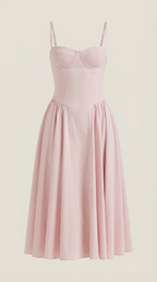 Vestido midi tipo corsé Candela