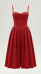 Vestido midi tipo corsé Candela