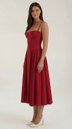 Vestido midi tipo corsé Candela