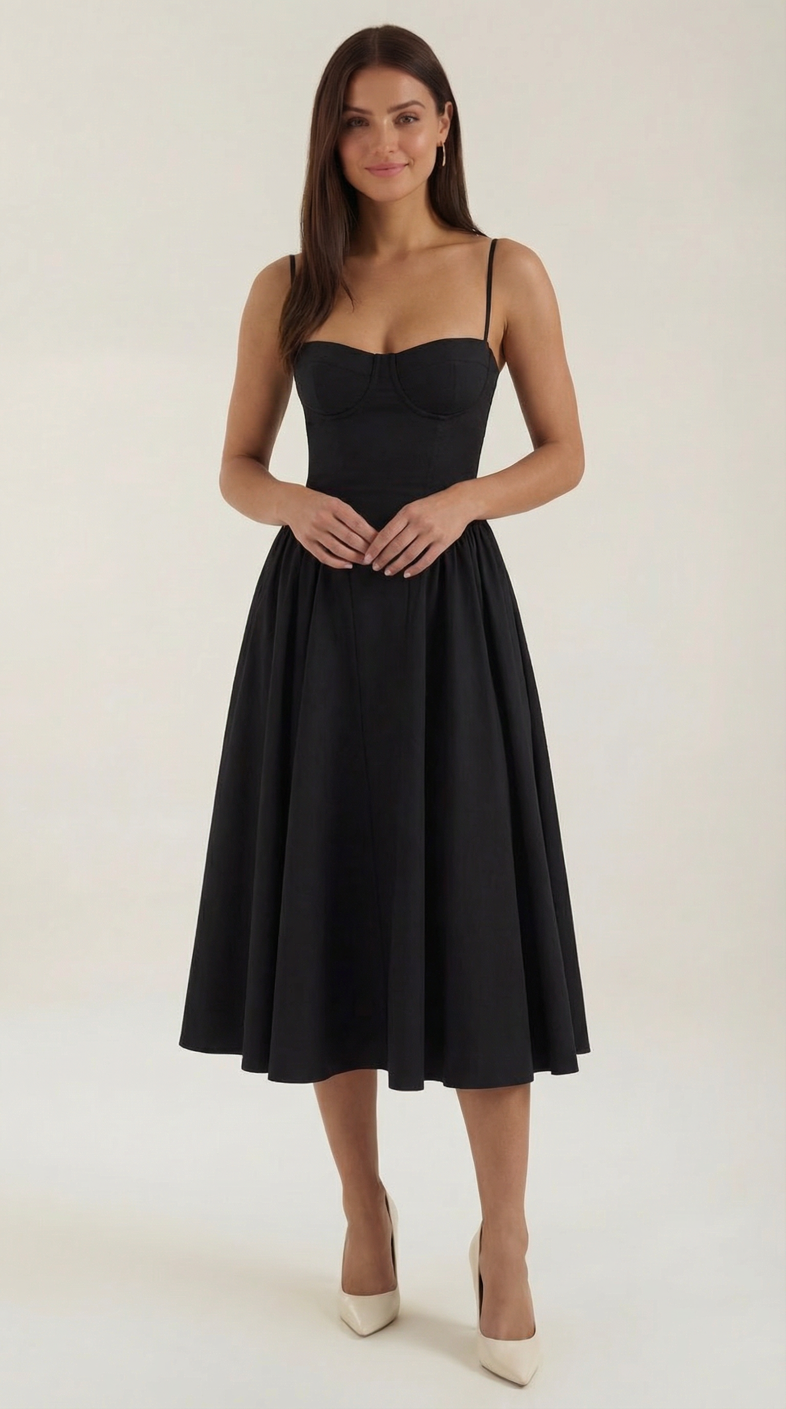Vestido midi tipo corsé Candela
