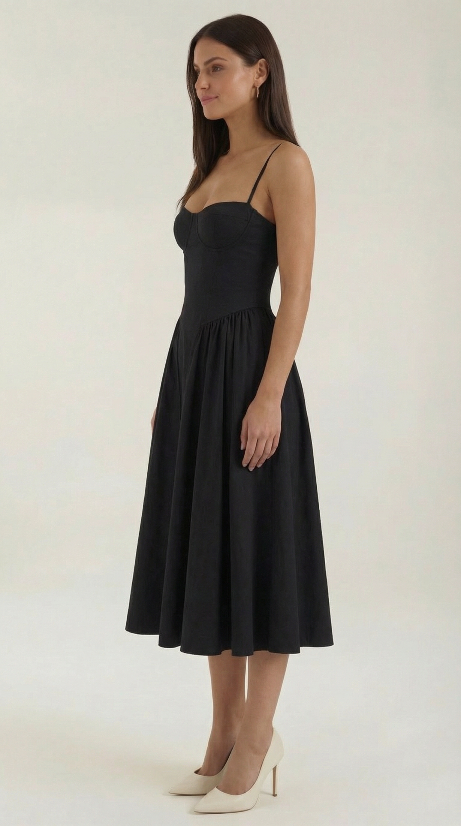 Vestido midi tipo corsé Candela