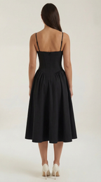 Vestido midi tipo corsé Candela