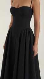 Vestido midi tipo corsé Candela