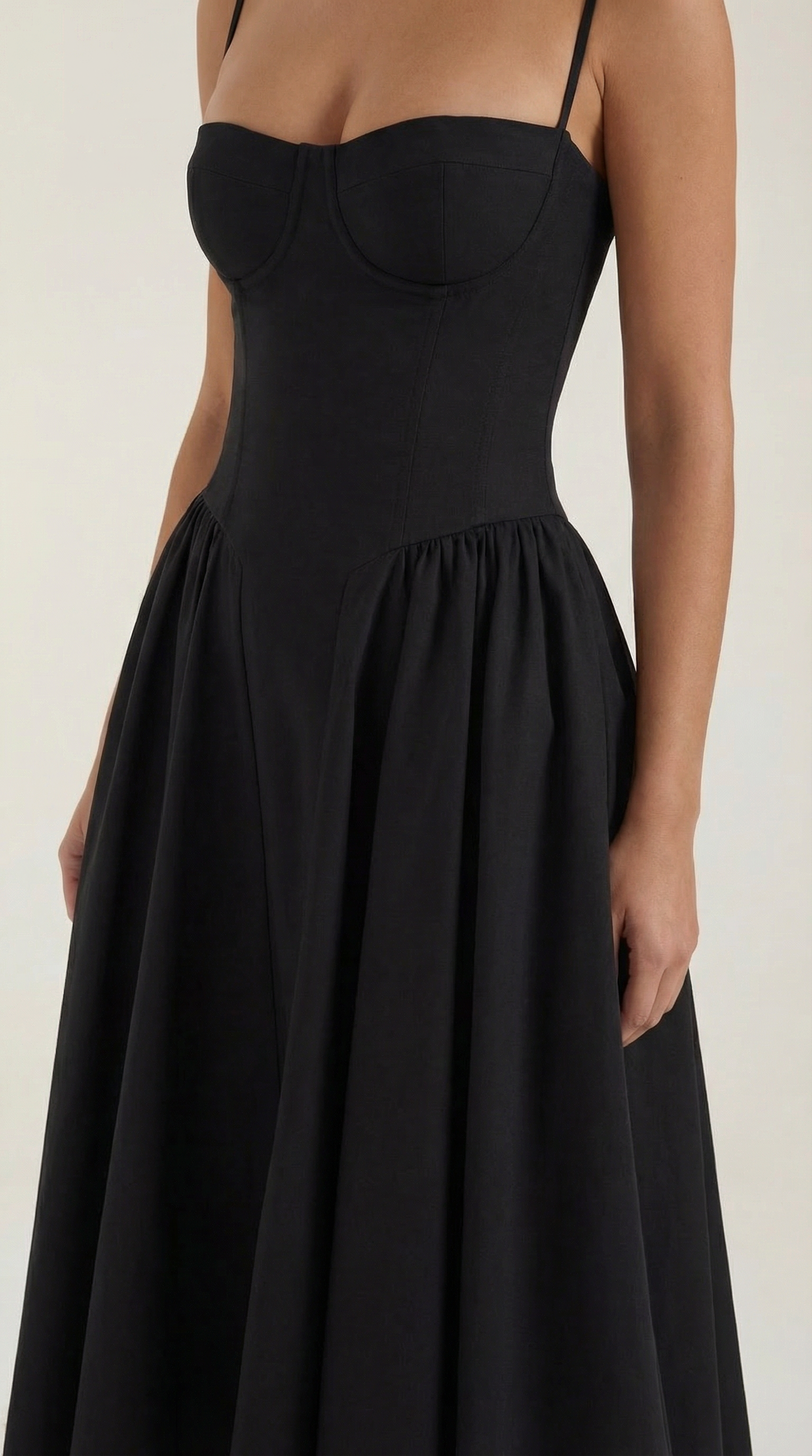 Vestido midi tipo corsé Candela