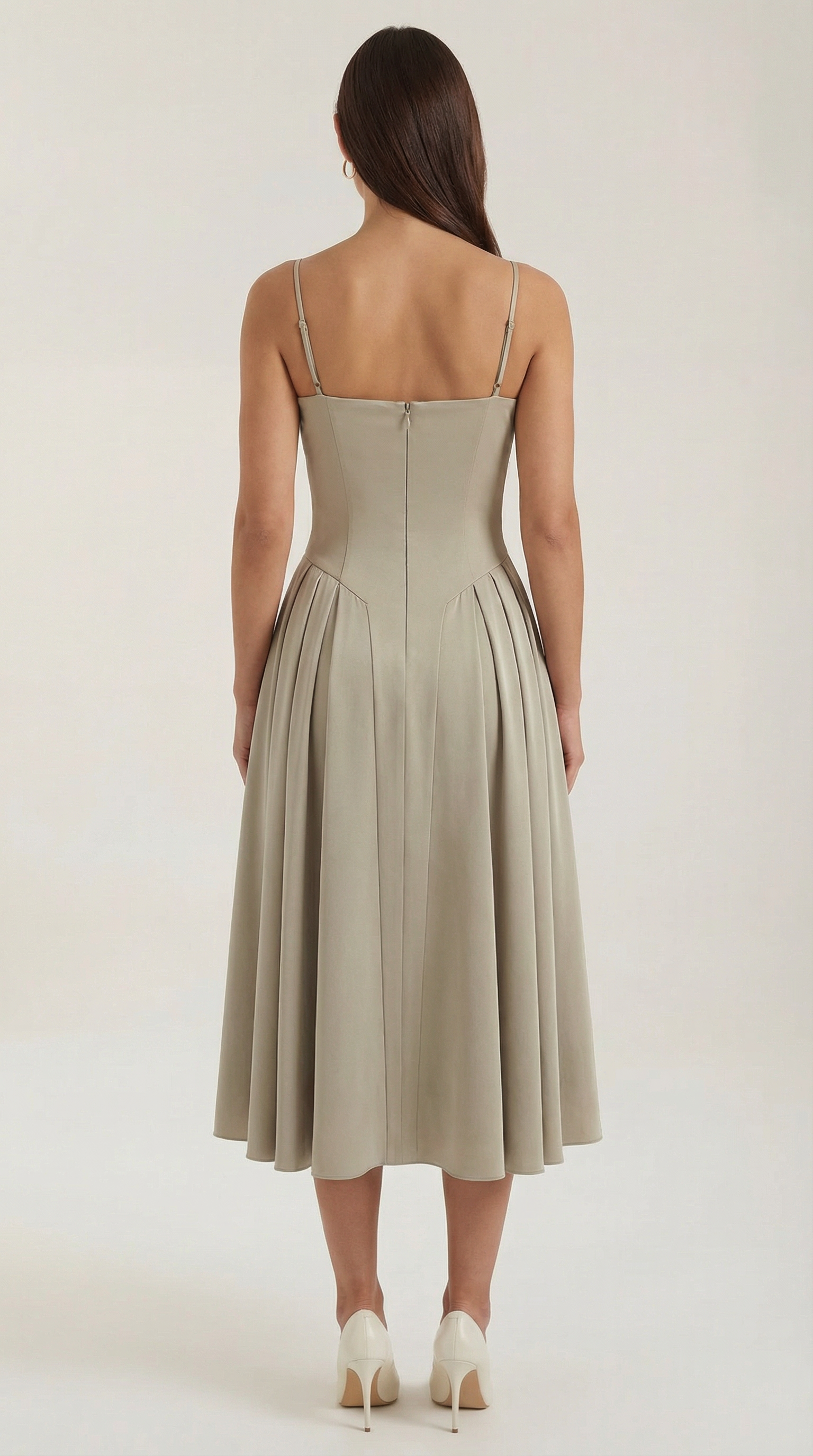 Vestido midi tipo corsé Candela