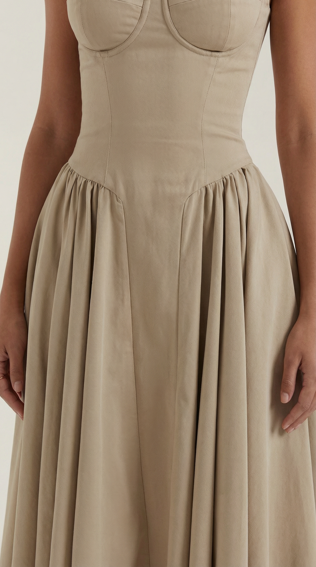 Vestido midi tipo corsé Candela