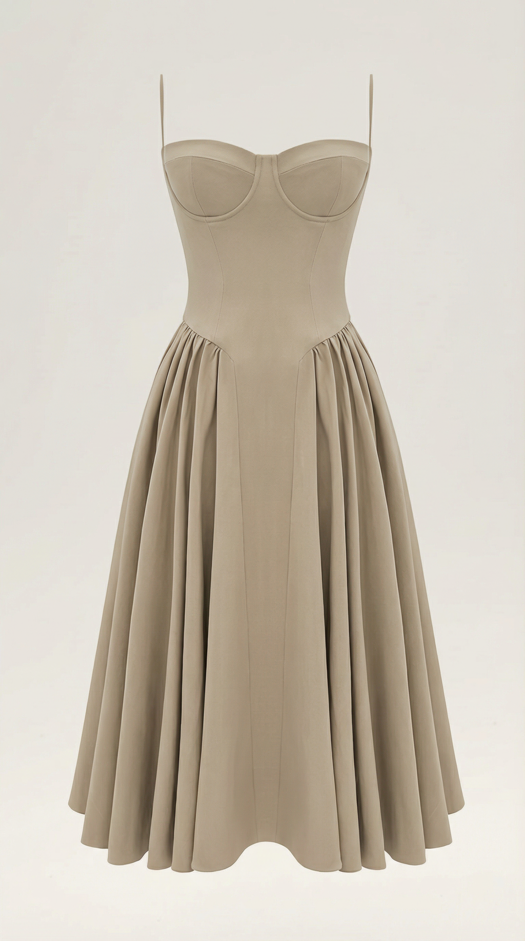 Vestido midi tipo corsé Candela