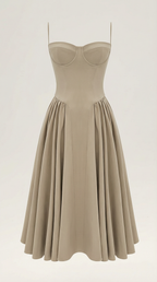 Vestido midi tipo corsé Candela