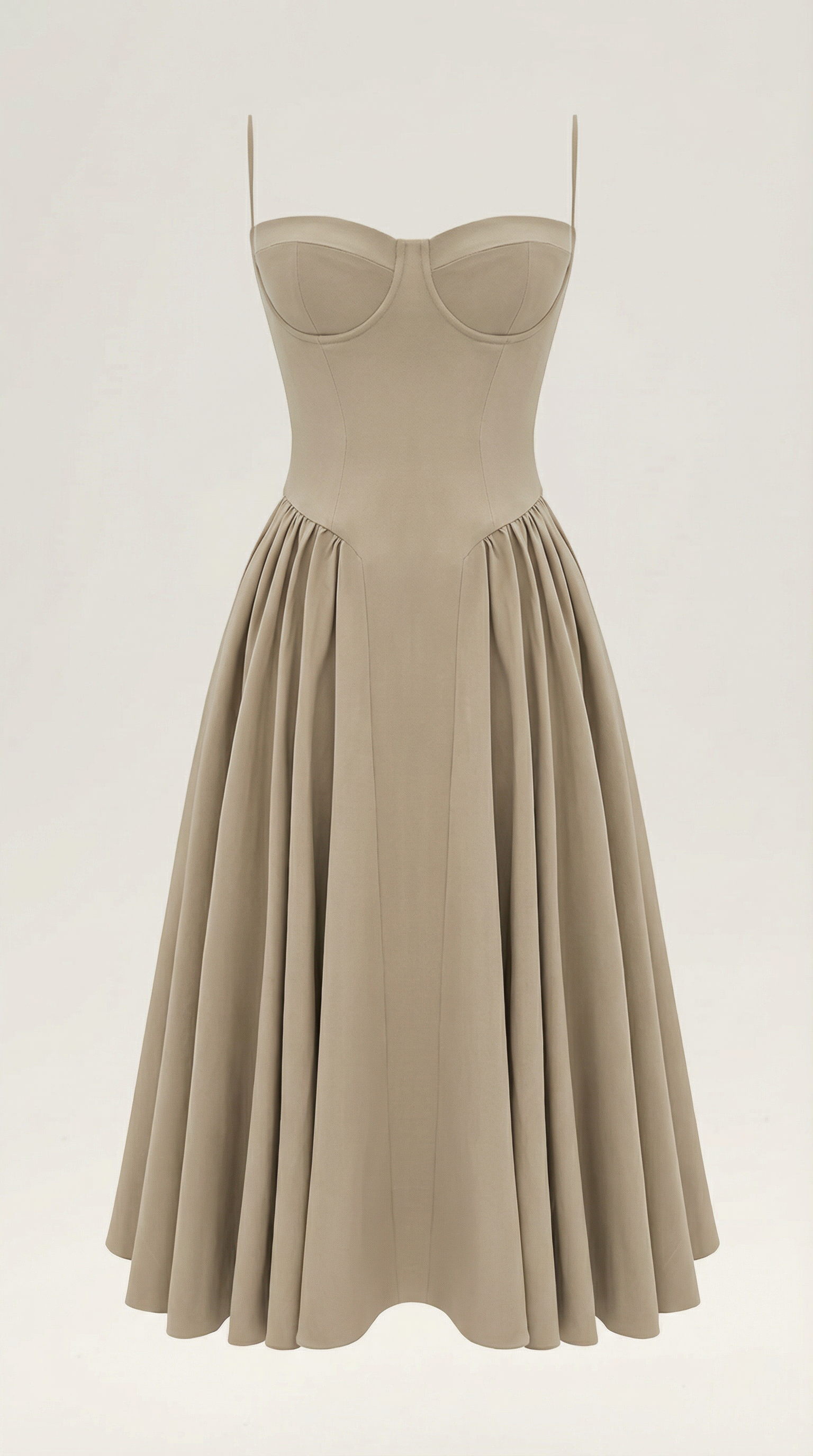 Vestido midi tipo corsé Candela
