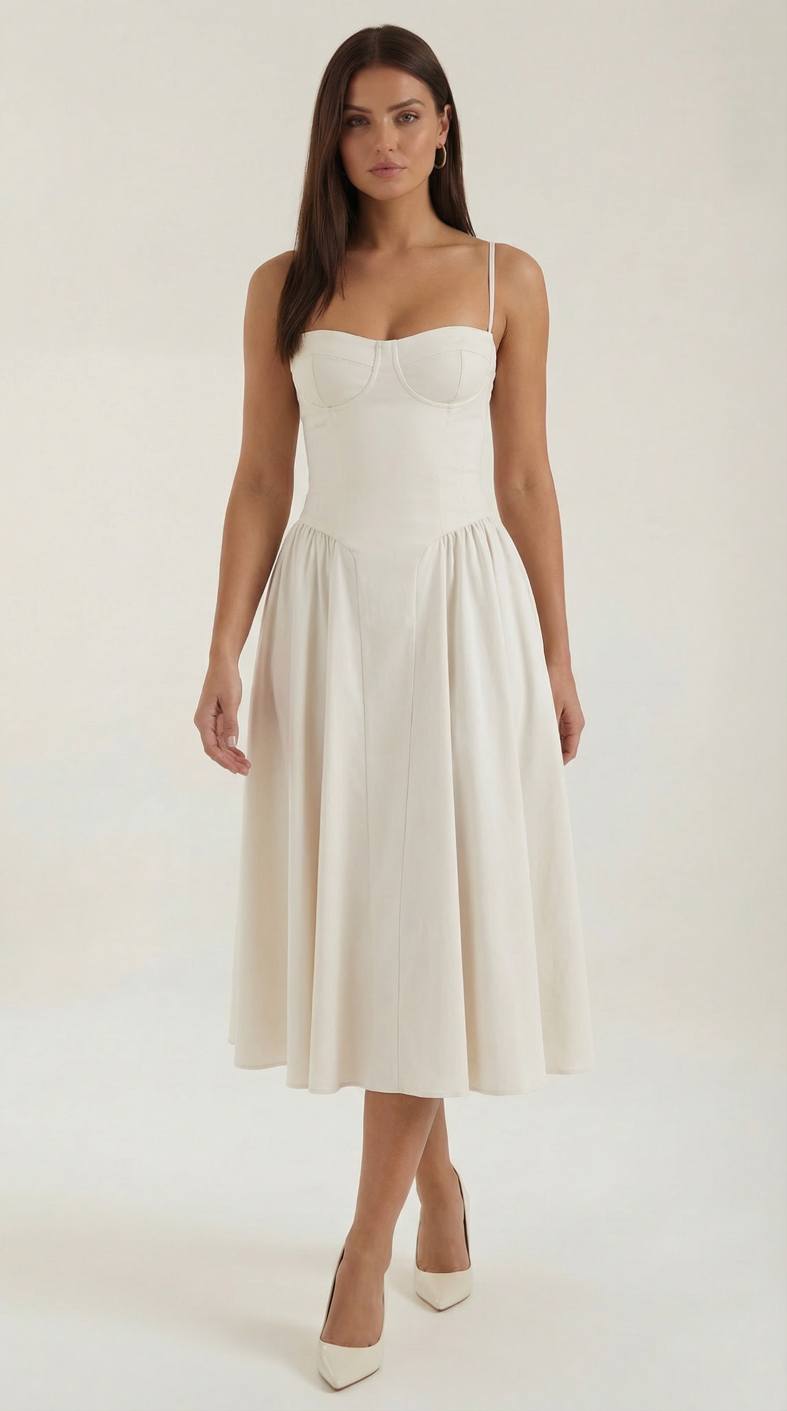 Vestido midi tipo corsé Candela