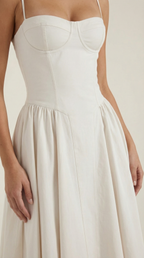 Vestido midi tipo corsé Candela