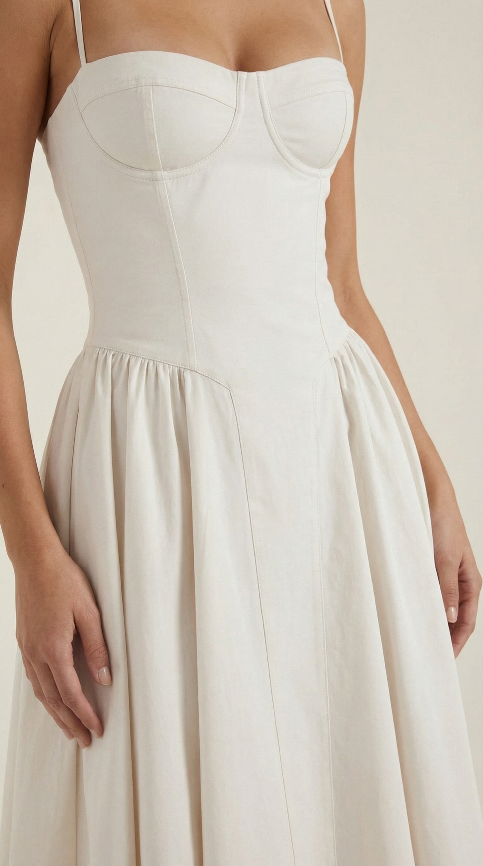 Vestido midi tipo corsé Candela