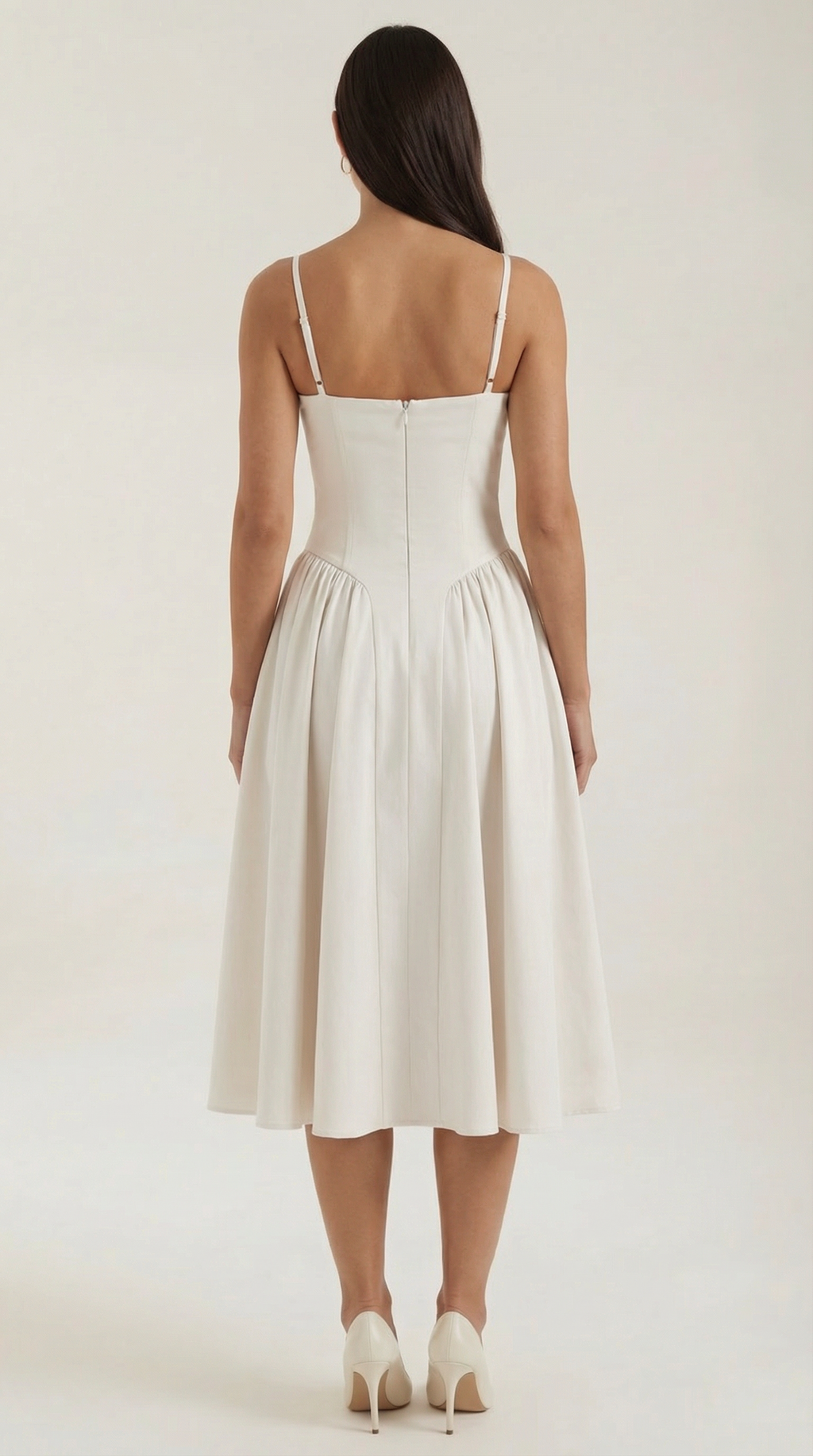 Vestido midi tipo corsé Candela