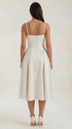Vestido midi tipo corsé Candela