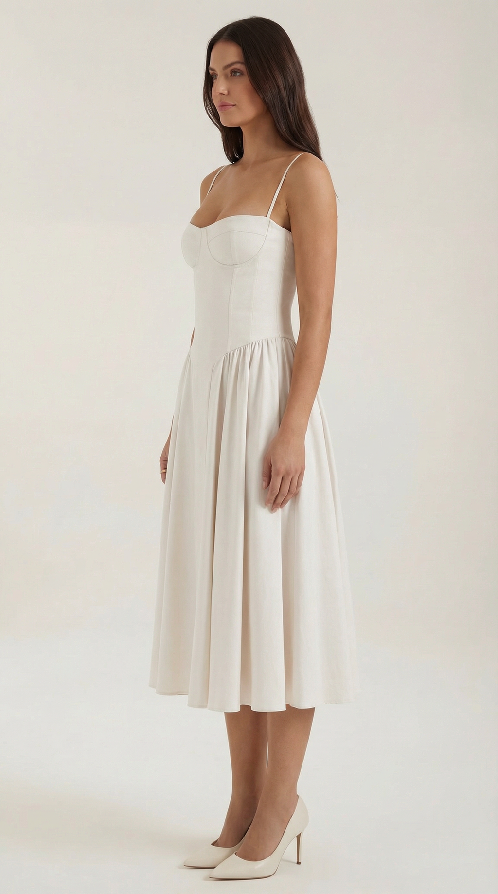 Vestido midi tipo corsé Candela