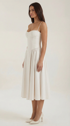 Vestido midi tipo corsé Candela