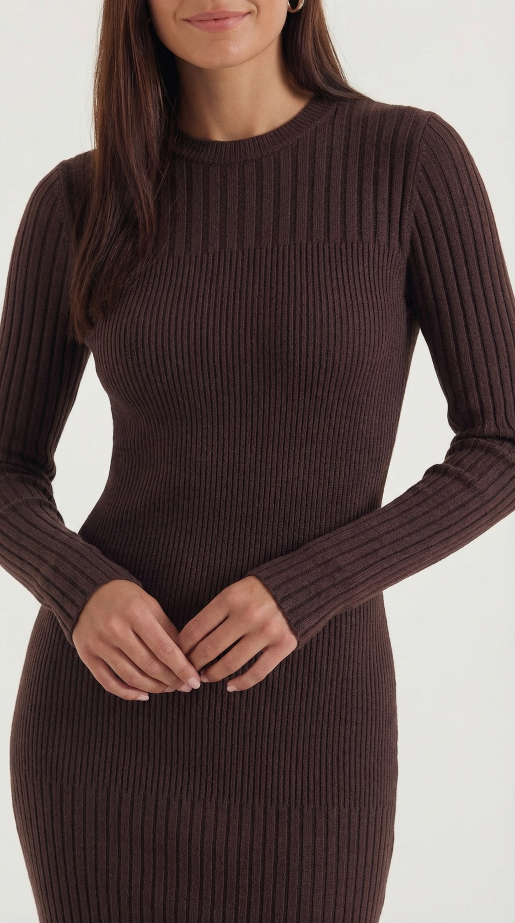 Vestido midi ajustado con relieve Francesca