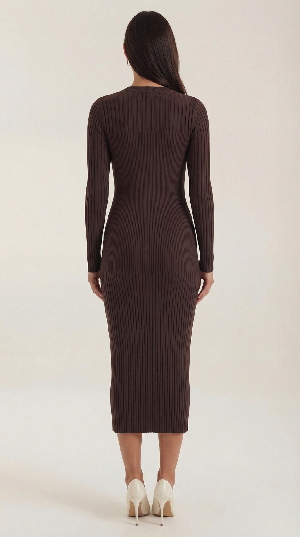 Vestido midi ajustado con relieve Francesca