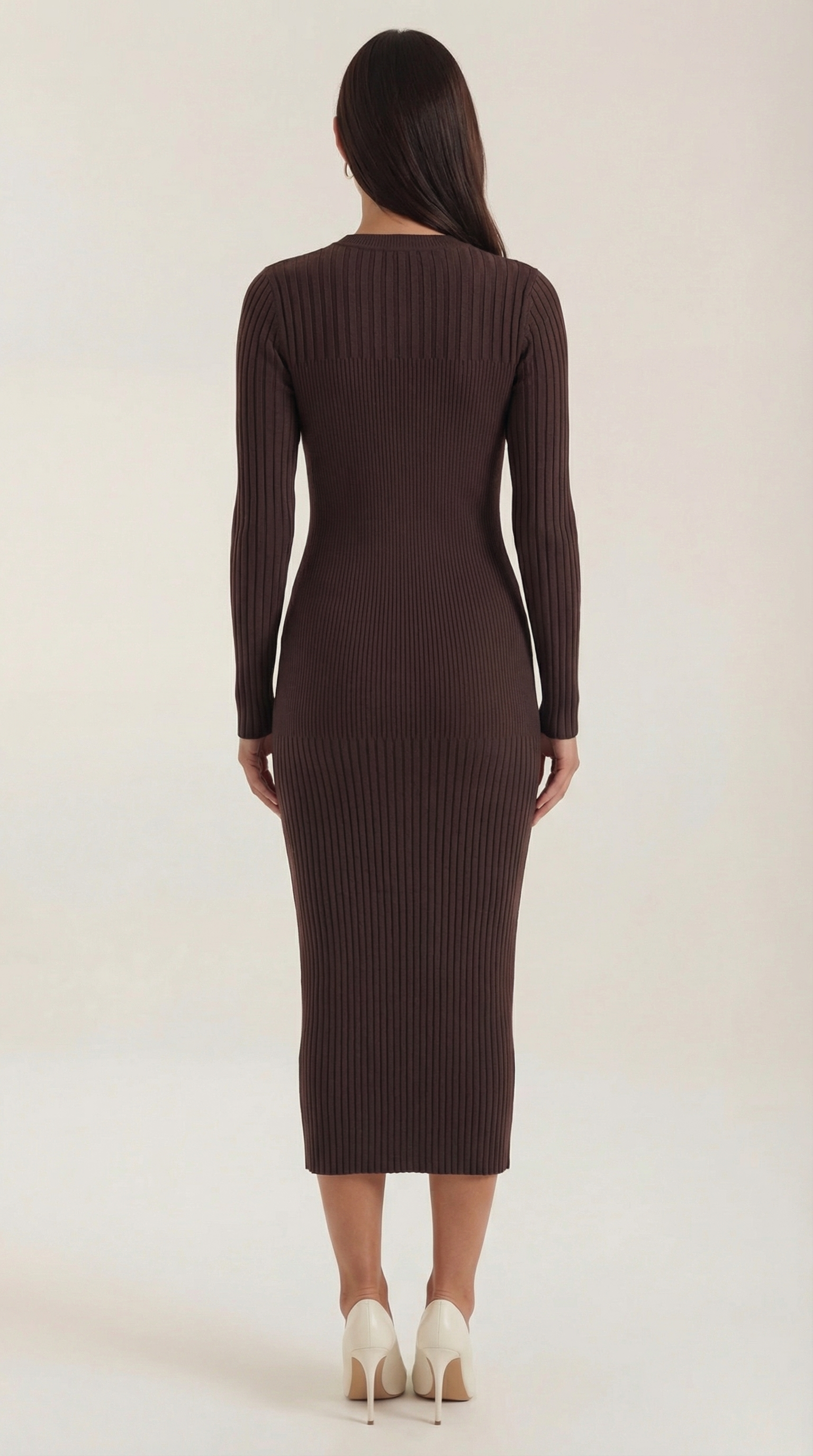 Vestido midi ajustado con relieve Francesca