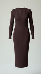 Vestido midi ajustado con relieve Francesca