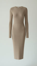 Vestido midi ajustado con relieve Francesca