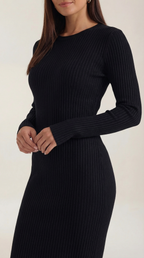 Vestido midi ajustado con relieve Francesca