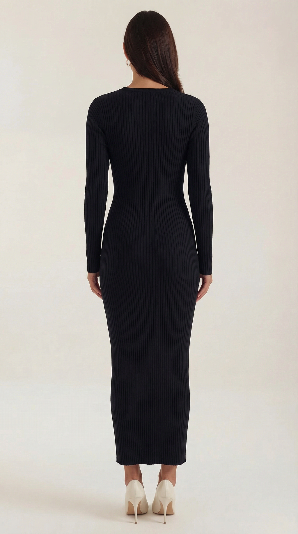 Vestido midi ajustado con relieve Francesca