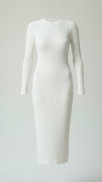Vestido midi ajustado con relieve Francesca