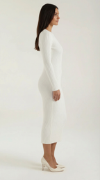 Vestido midi ajustado con relieve Francesca
