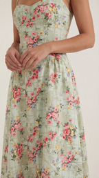 Vestido midi tipo corsé Candela