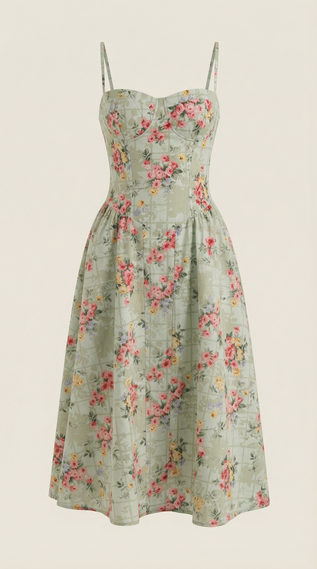 Vestido midi tipo corsé Candela