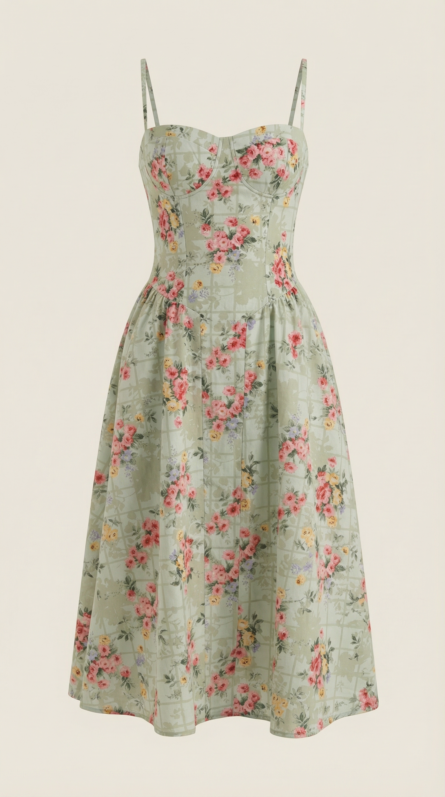 Vestido midi tipo corsé Candela